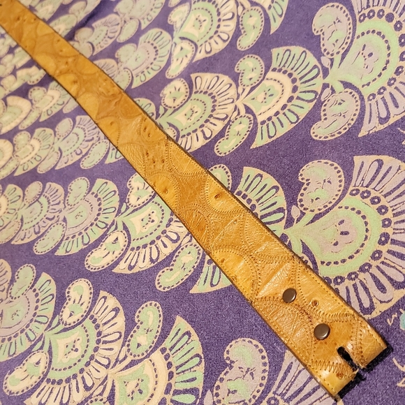 Justin Ostrich Cowboy Belt - Picture 1 of 6